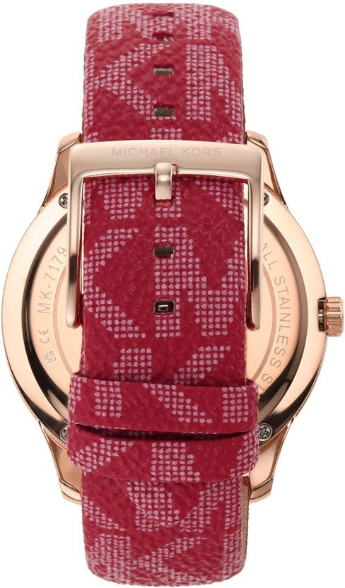 Reloj Mujer Michael Kors Runway Analógico Esfera Roja MK7179