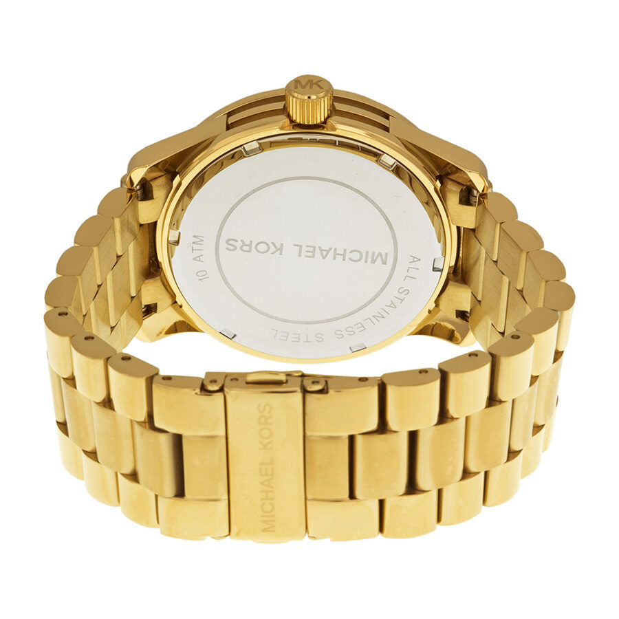 Michael Kors Runway Reloj de mujer con esfera dorada y cristal MK5706