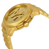 Michael Kors Runway Reloj de mujer con esfera dorada y cristal MK5706