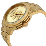 Michael Kors Runway Reloj de pulsera de cuarzo dorado con esfera de champán para mujer MK5473