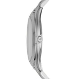 ساعة مايكل كورس النسائية MK3380، فضية اللون، رفيعة، بمينا وردي.