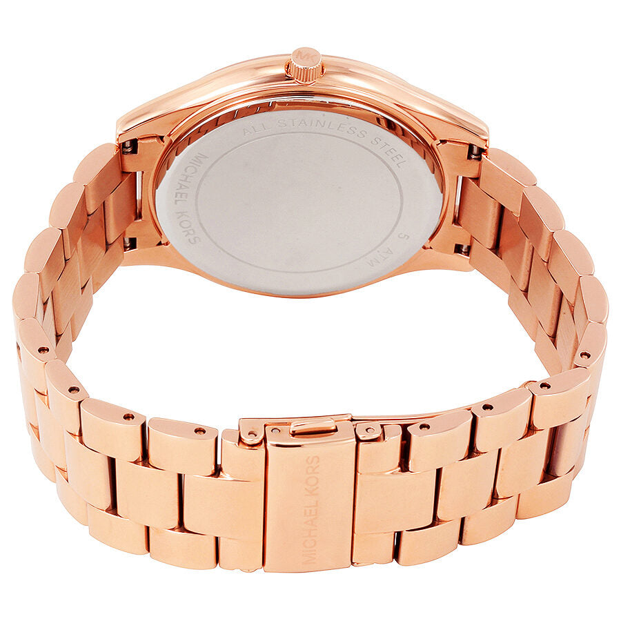 Michael Kors Slim Runway Reloj para mujer con esfera en tono dorado rosa MK3591