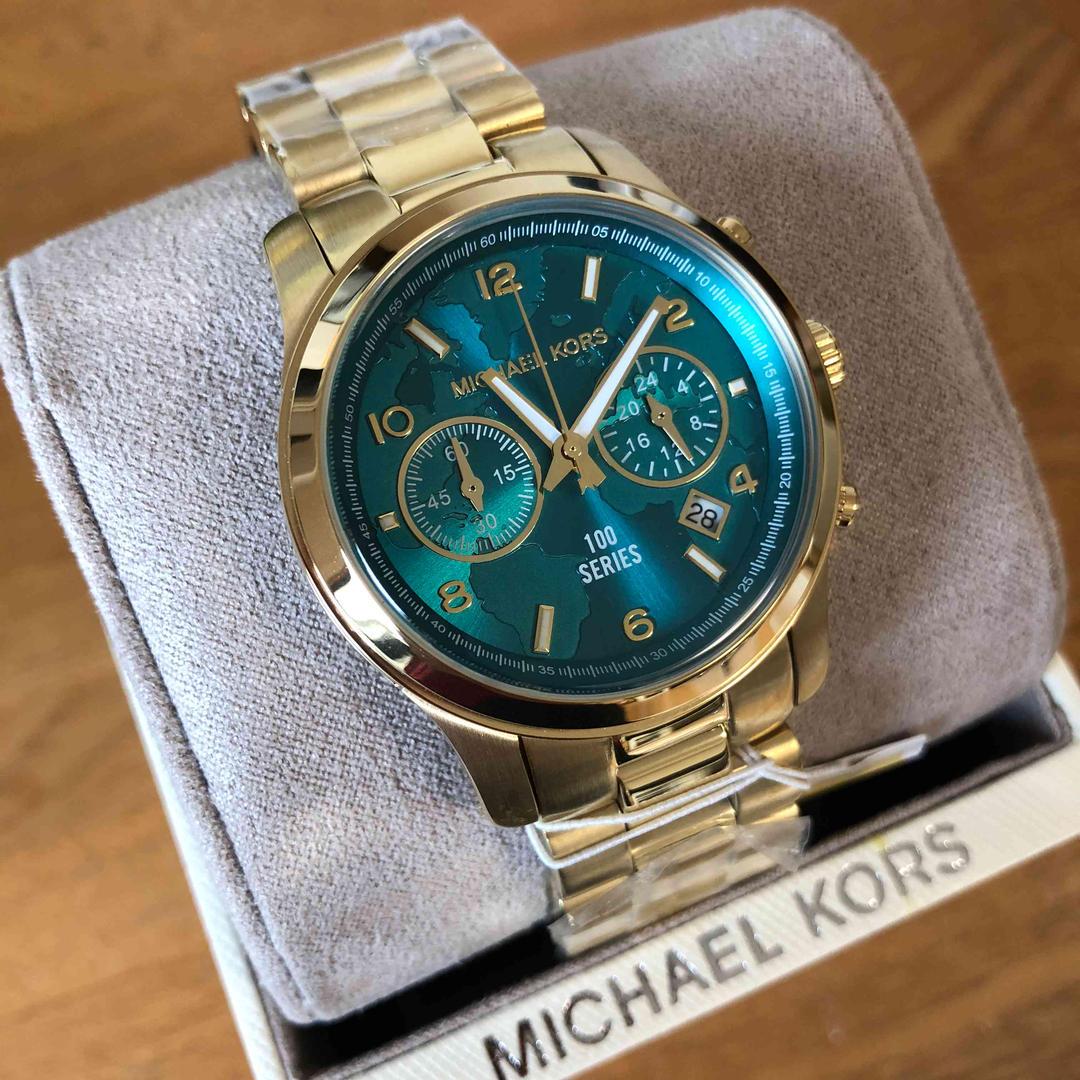 Michael Kors Stop Hunger Reloj cronógrafo con esfera turquesa para mujer MK5815