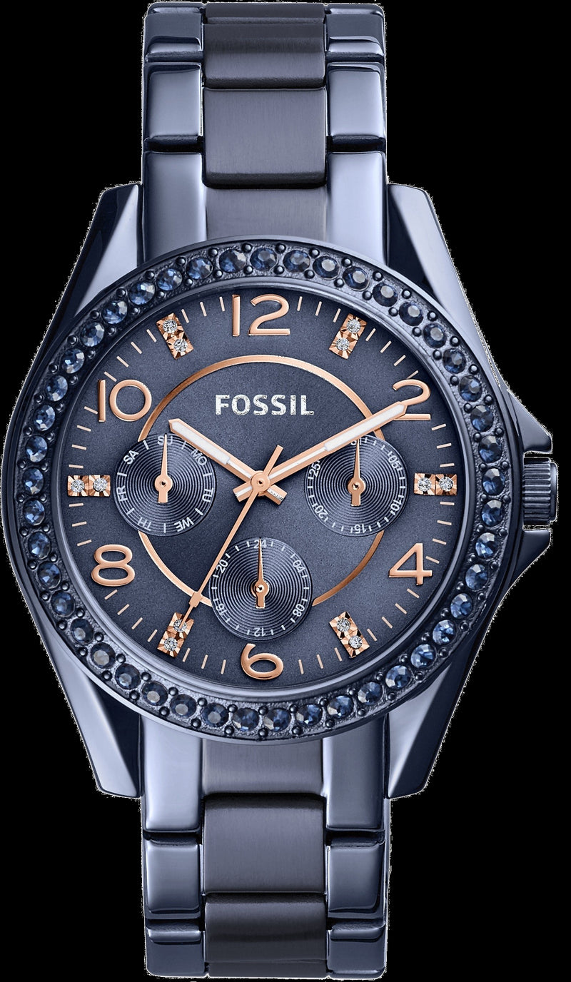 Reloj Fossil Riley multifunción con esfera azul para mujer ES4294