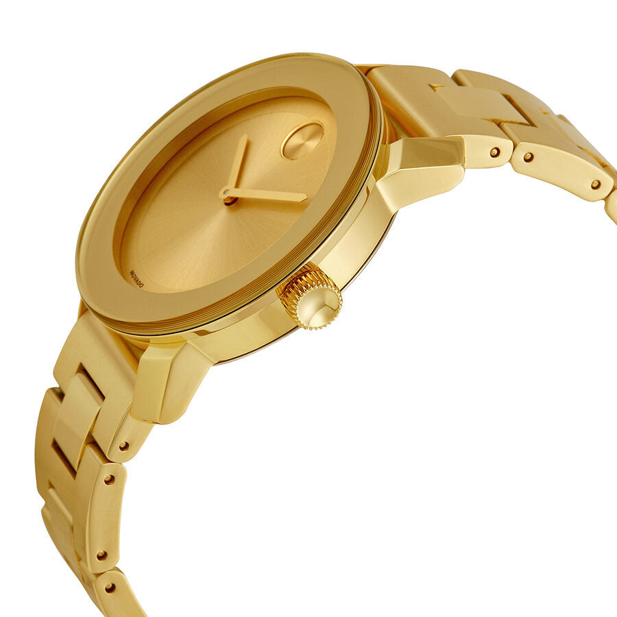 Movado Bold Champagne Dial Oro amarillo Ion-pated Ladies Watch 3600085