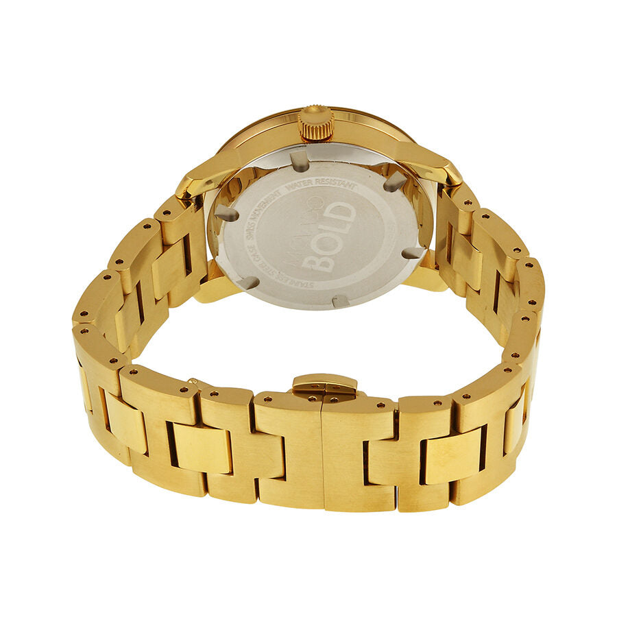 Movado Bold Gold Dial Oro amarillo Ion-plateado Ladies Watch 3600104