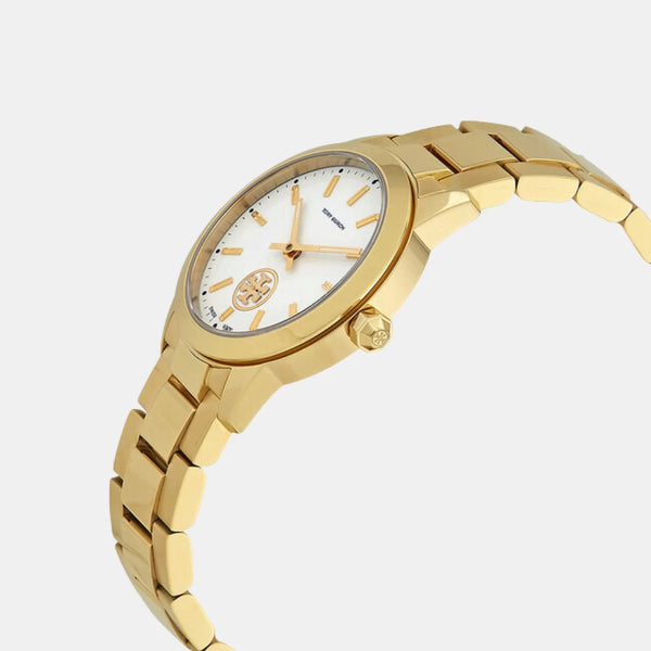 Tory Burch Yellow Gold Collins White Dial Watch  Women's Watch TBW1300 - Image 2