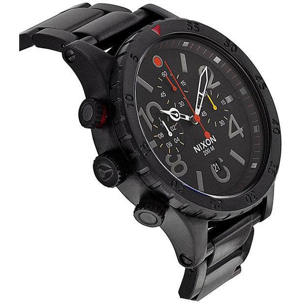 Nixon 48-20 Chrono Black Dial Black Ion-plated Reloj para hombre Reloj para hombre A486-1320