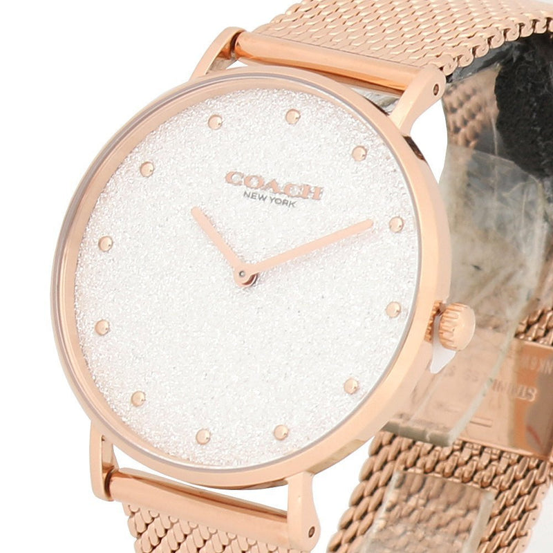 Coach Perry - Reloj de cuarzo para mujer, esfera blanca y plateada, 14503631