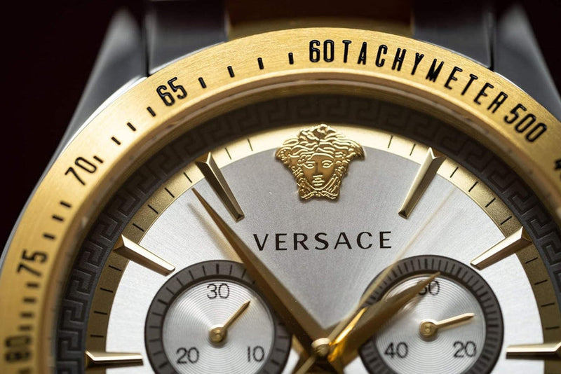 Versace Quartz Two-Tone Stainless Steel Silver Dial Men's Watch VEV700519 VEV700519 - Image 4