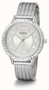 Guess Soiree Reloj de Mujer con Correa de Malla en Tono Plateado GW0402L1