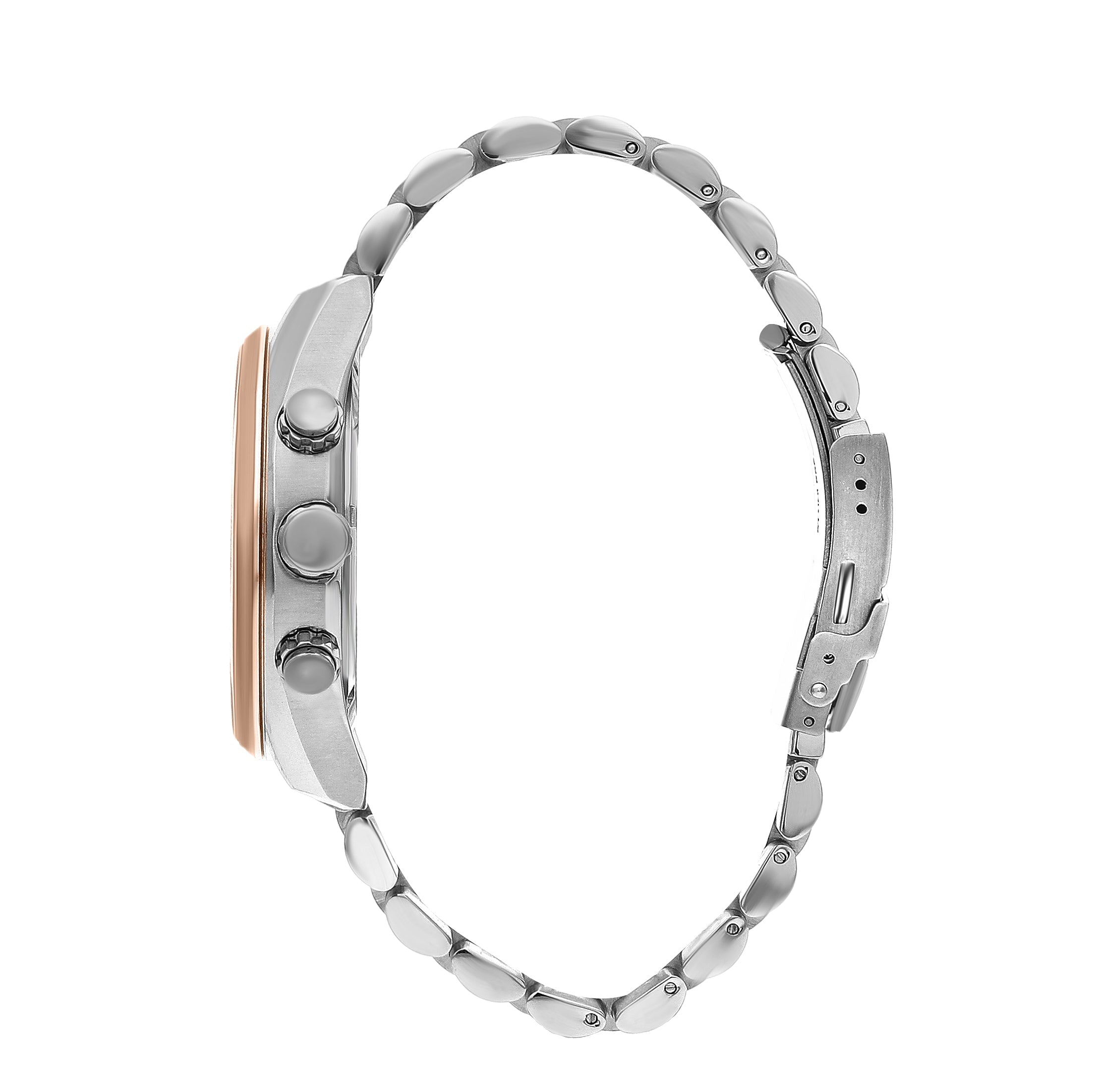 Quantum Rose Gold Dual Time Gun Dial Watch – PWG987.550