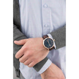 Maserati Epoca Blue Dial Leather Strap Brown Color Men's Watch R8851118001