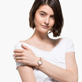 ساعة سواروفسكي نسائية من الذهب الوردي - 5547626