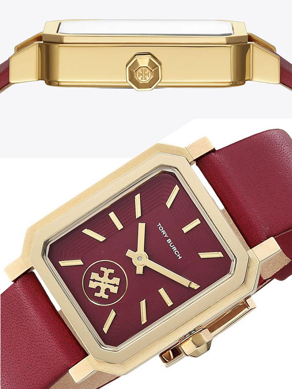 Tory Burch Maroon Dial Leather Strap Women's Watch TBW1505 - Image 2