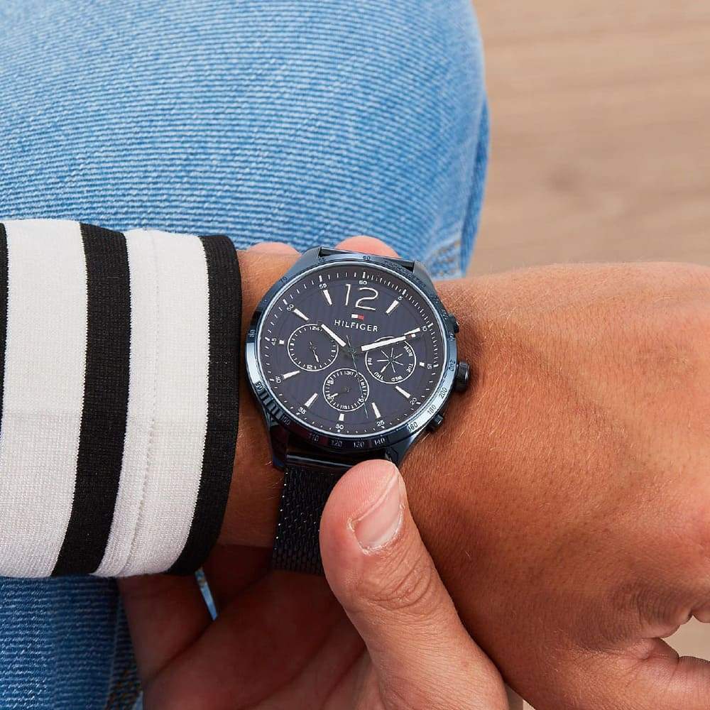 Tommy Hilfiger Reloj cronógrafo azul para hombre 1791471