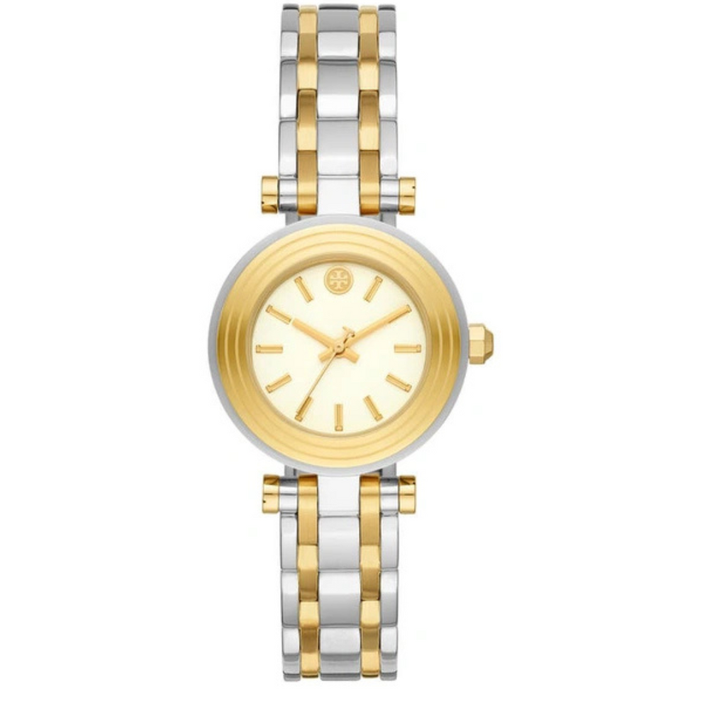 Tory Burch Gold Tone St Steel Ivory Dial Women's Watch TBW9013