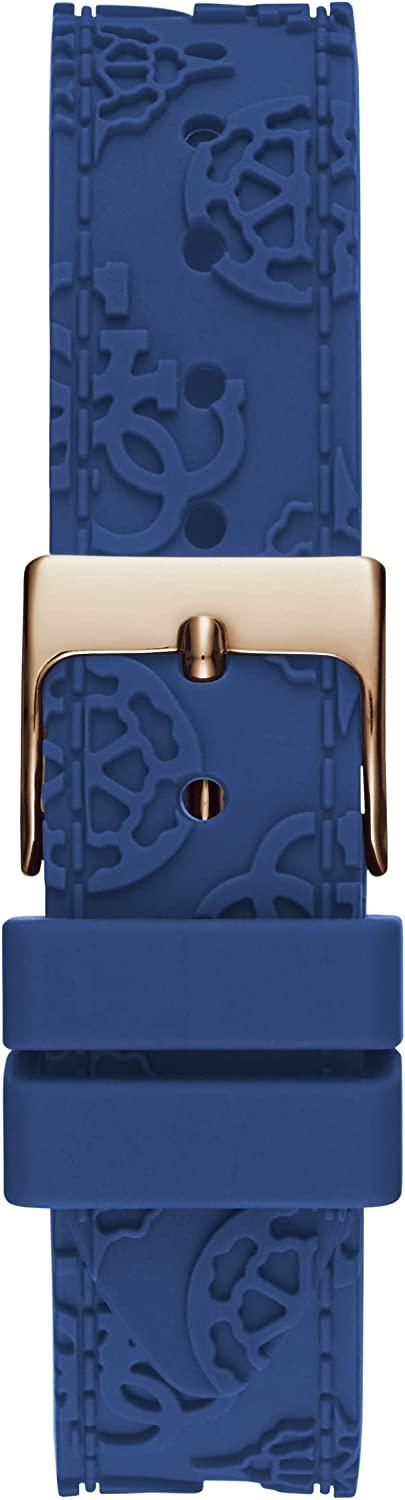 Guess Crown Jewel Reloj Mujer Correa Silicona Azul GW0411L2