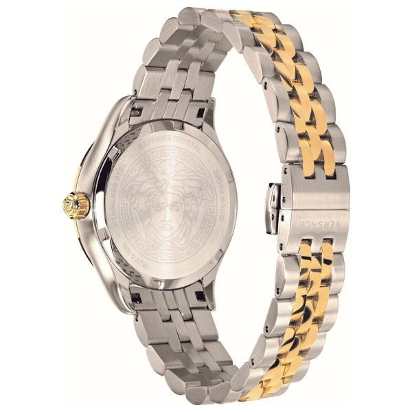 Versace Hellenyium Grey Dial Two Tone Steel Strap Women's Watch - VEHU00520
