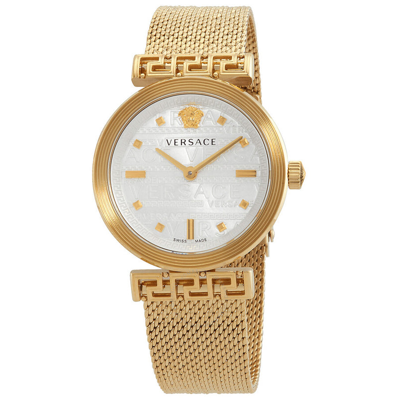 Versace Meander Quartz Silver Dial Ladies Watch VELW00820