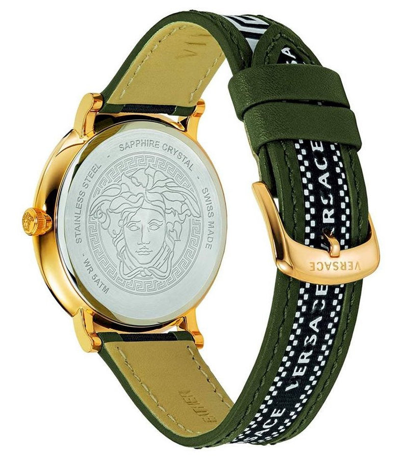 Versace V-Circle Quartz Green Dial Men's Watch VEBQ01519