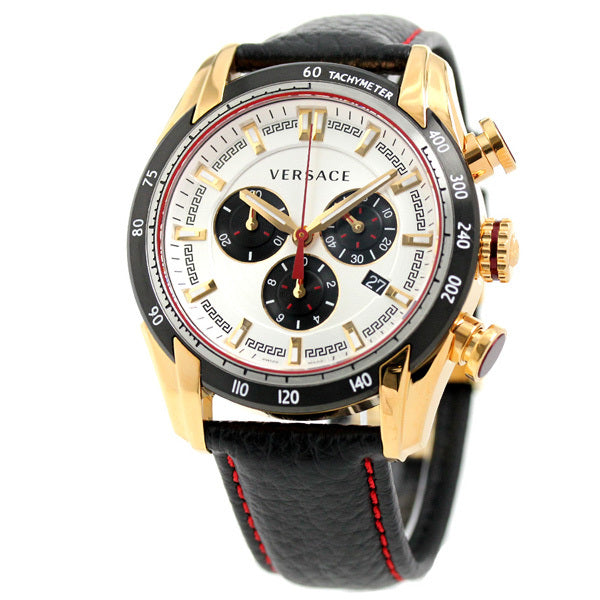 Versace V-Ray Leather Strap Men's Watch VDB040014