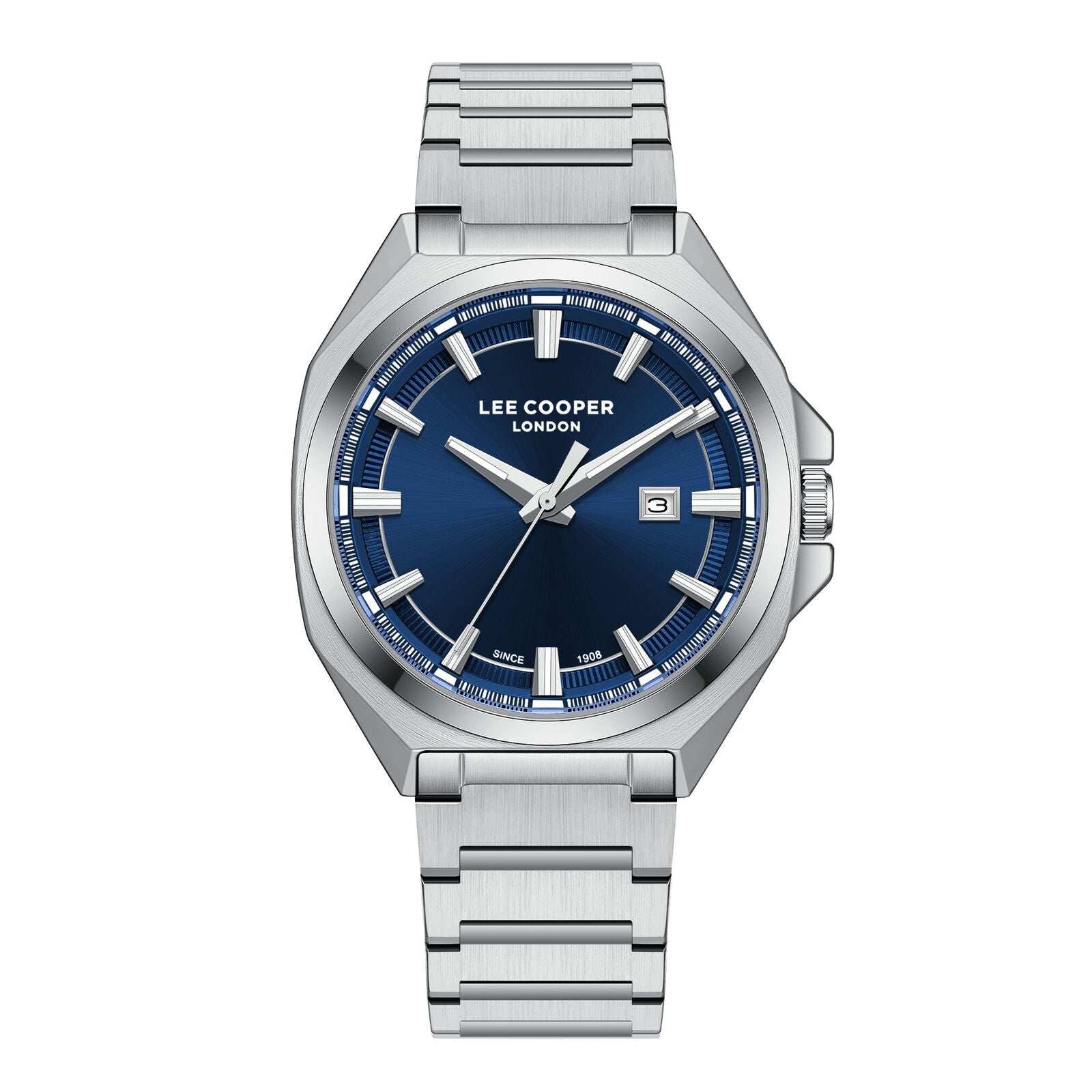 ساعة لي كوبر الفضية للرجال LC08271.390