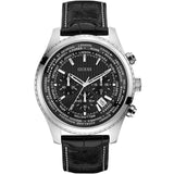 Reloj Guess Pursuit Plata Cronógrafo Esfera Negra Hombre W0500G2