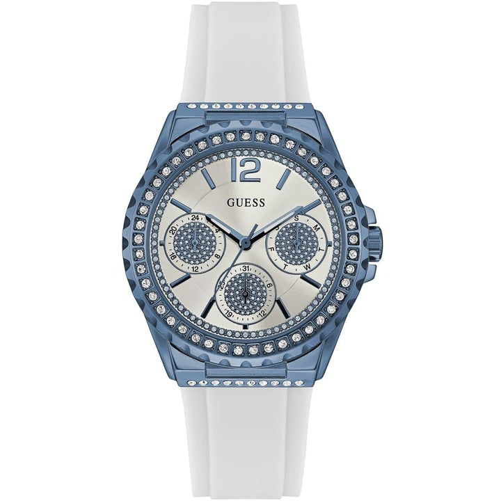 Guess Starlight White Silicone Band Reloj Mujer W0846L7