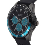 Reloj Guess Odyssey con esfera negra y correa de caucho para hombre W1108G5