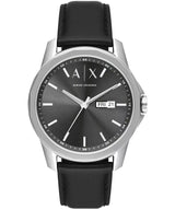 Armani Exchange Banks Black Leather Men's Watch - AX1735