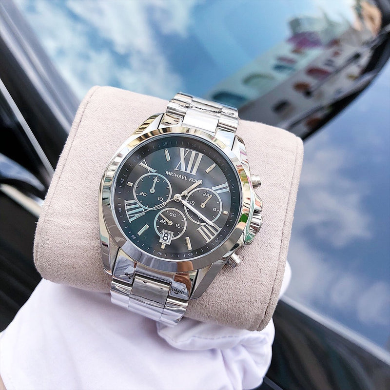 Michael Kors Bradshaw Chronograph Black Dial Silver Unisex Watch MK5705 - Watches of America #4