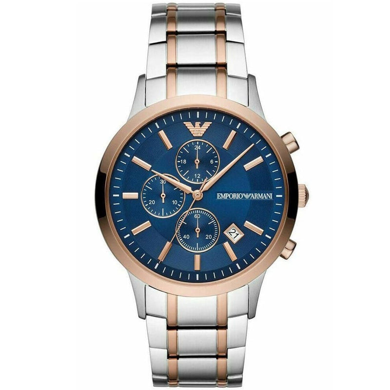 Emporio Armani Chronograph Quartz Blue Dial Men's Watch AR80025