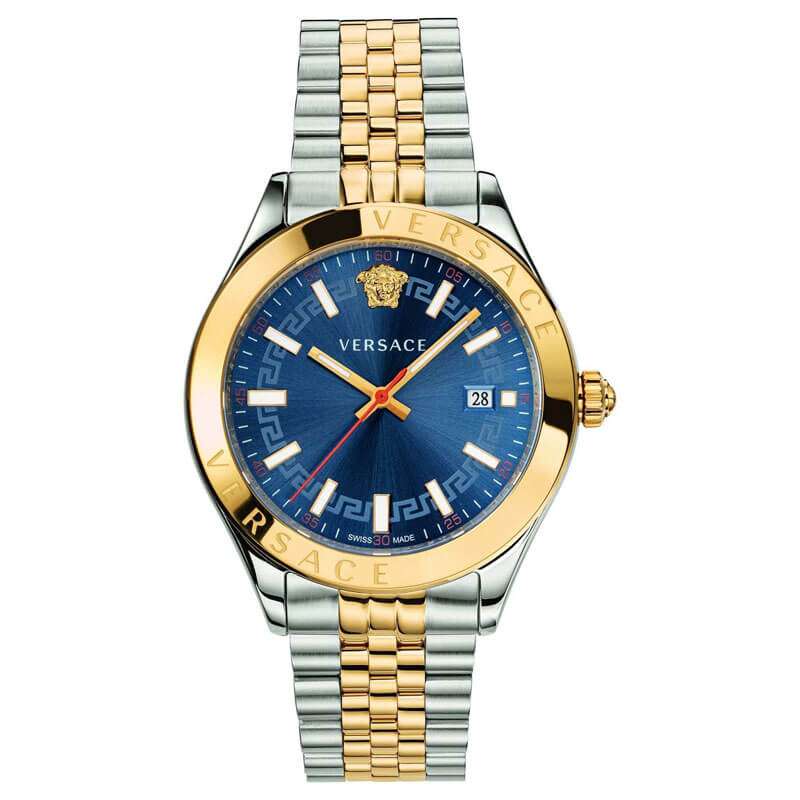 Versace Hellenyium Two-Tone Blue Dial Men's Watch  VEVK00520 - Watches of America