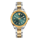 Versace Hellenyium Two-Tone Green Dial Women's Watch  V12050015 - Watches of America