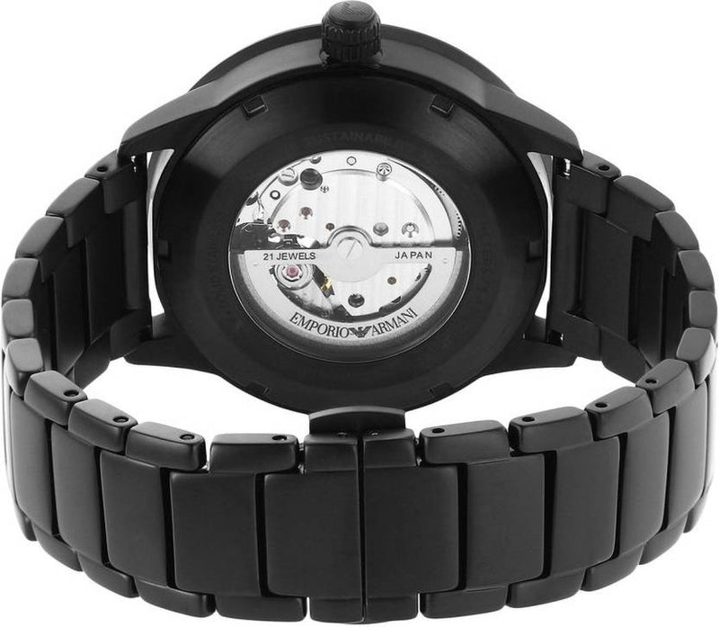 Emporio Armani Automatic Stainless Steel Black Men's Watch AR60054 - Watches of America #3