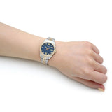 Fossil Scarlette Mini Quartz Crystal Blue Dial Ladies Watch ES4899