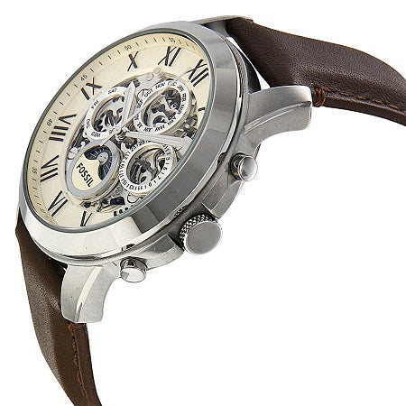 Fossil Grant Autmatic Reloj multifunción para hombre con esfera blanca ME3027