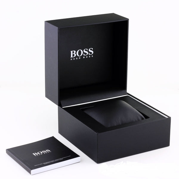 Hugo Boss Pioneer Black Leather Men's Watch 1513708 - Watches of America #4