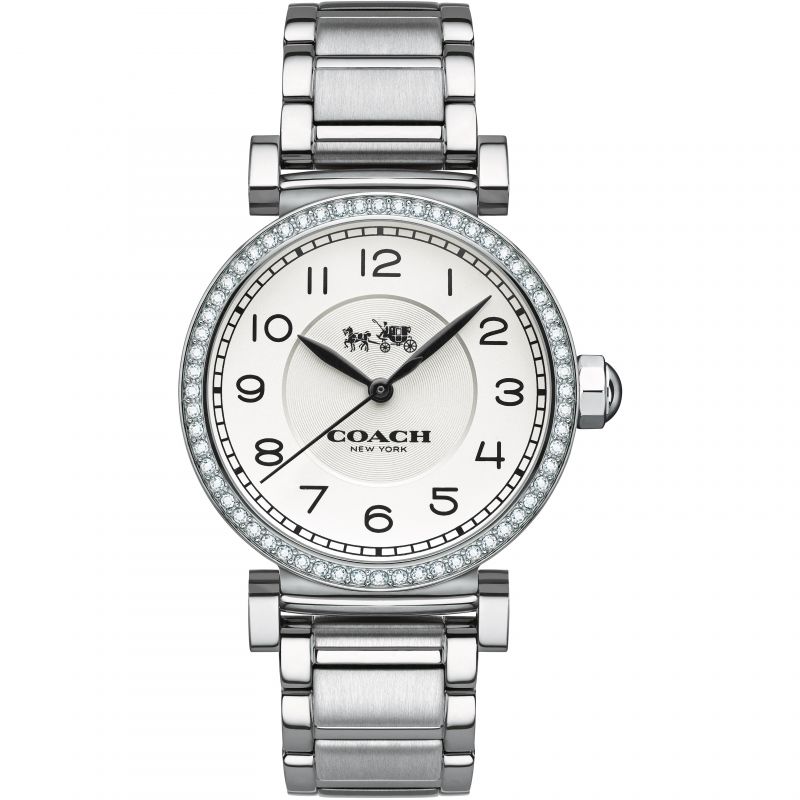 Coach Madison All silver Diamond Ladies Watch Women's Watch  14502396 - Watches of America