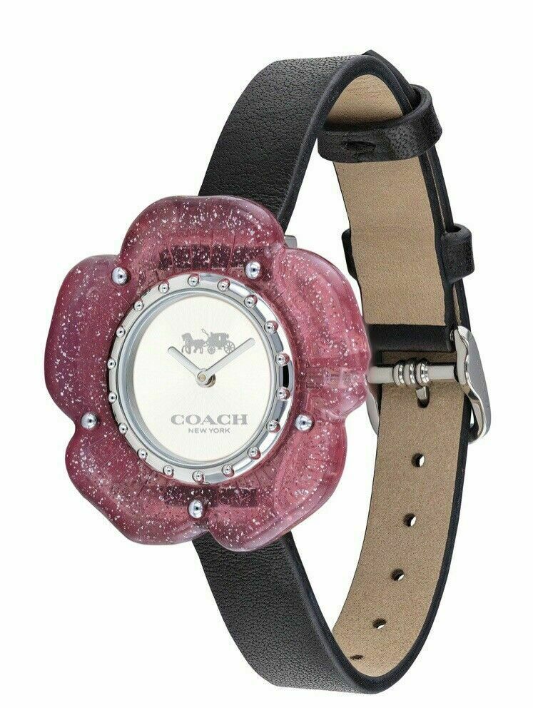 Coach Perry Black Leather Strap Women's Watch 14503049 - Watches of America #2