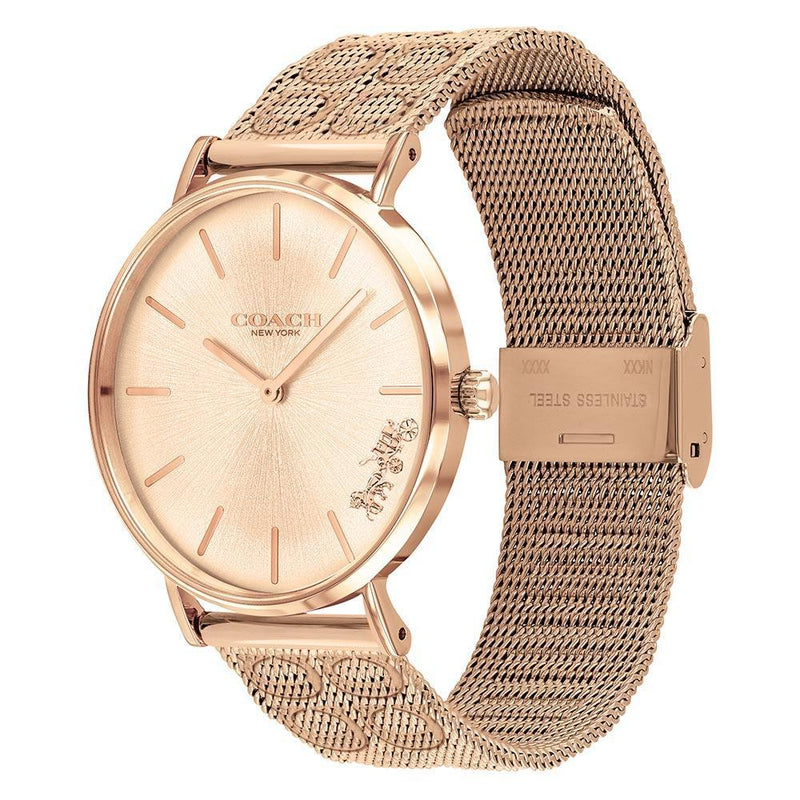 Coach Perry Rose Gold Mesh Women's Watch 14503343 - Watches of America #3