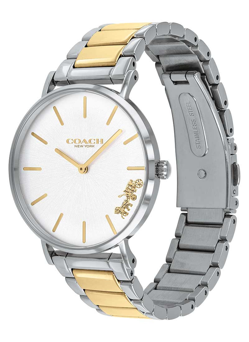 Coach Perry Quartz Silver Dial Two-tone Ladies Watch 14503347