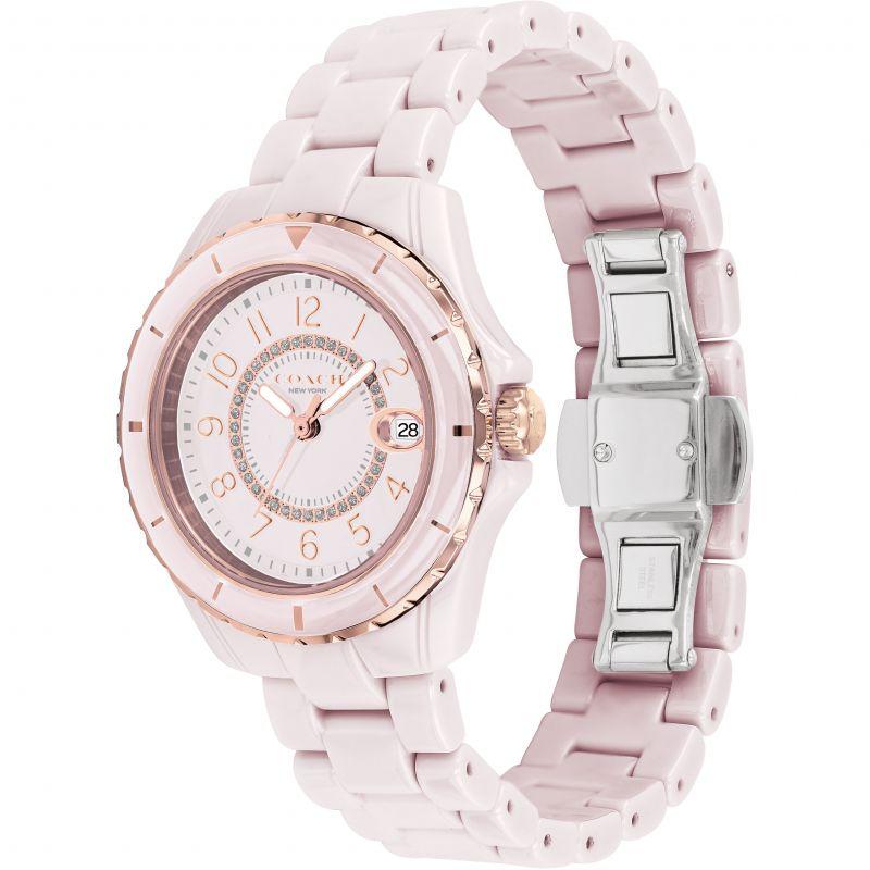 Coach Preston Pink Blush Ceramic Bracelet Women s Watch 14503463 Watches of America