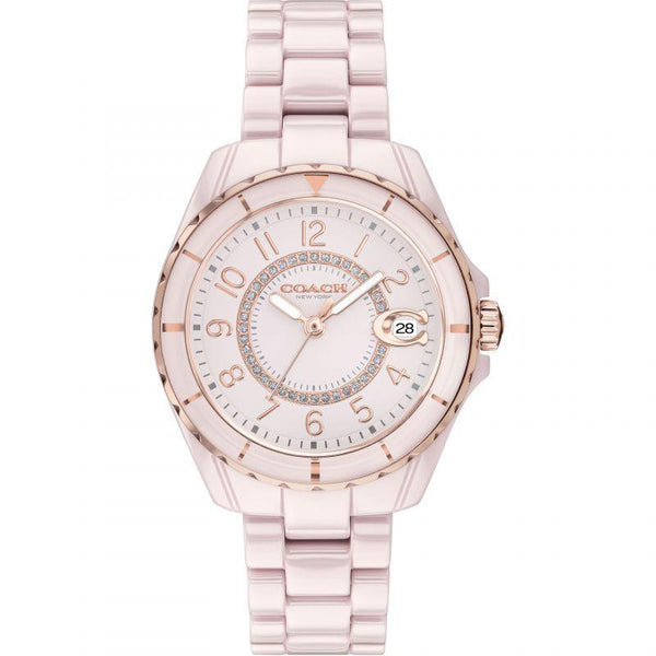 Coach Preston Pink Blush Ceramic Bracelet Women's Watch  14503463 - Watches of America