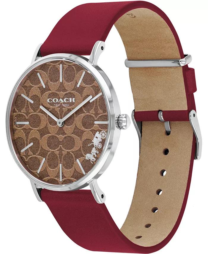 Coach Perry Red Leather Strap Women's Watch 14503474 - Watches of America #2