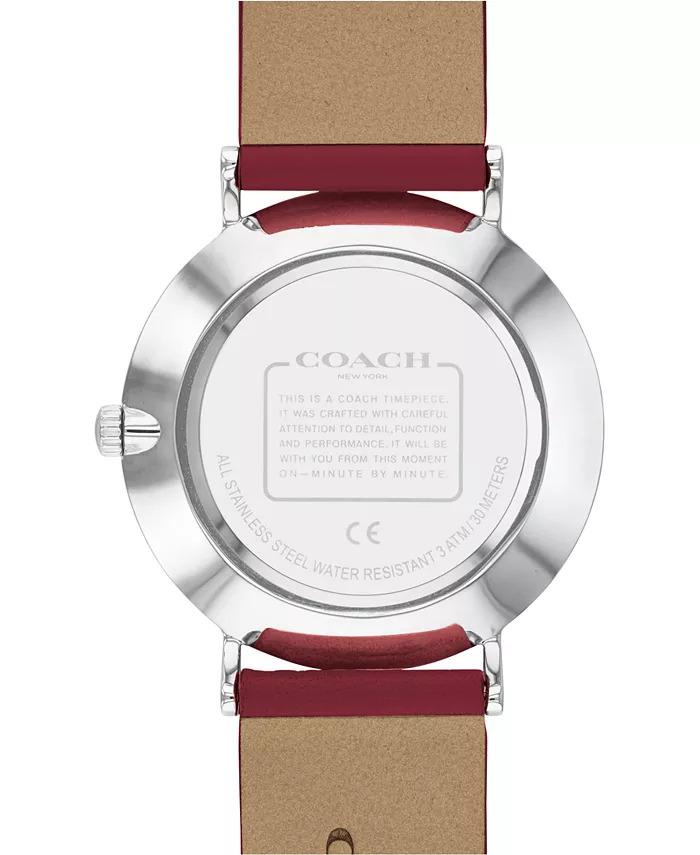 Coach Perry Red Leather Strap Women's Watch 14503474 - Watches of America #3