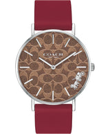 Coach Perry Red Leather Strap Women's Watch  14503474 - Watches of America