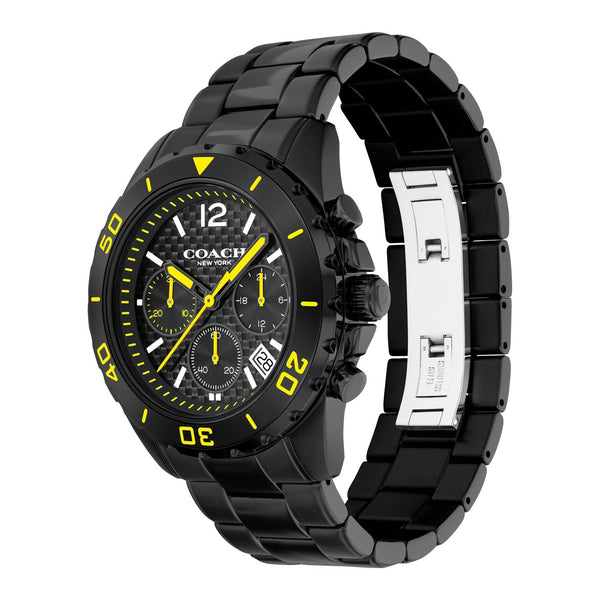 Coach Kent Chronograph Black & Yellow Men's Watch 14602563 - Watches of America #2
