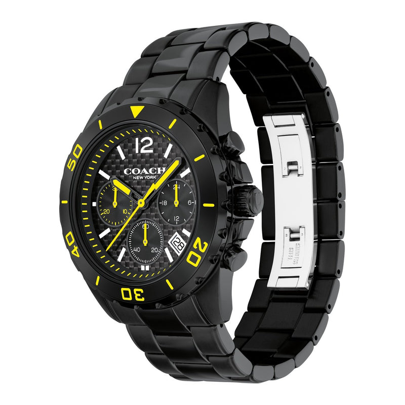 Coach Kent Chronograph Black & Yellow Men's Watch 14602563 - Watches of America #2